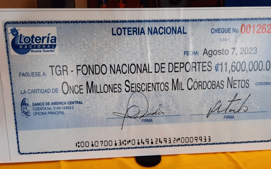 IND recibe utilidades de Lotería Nacional