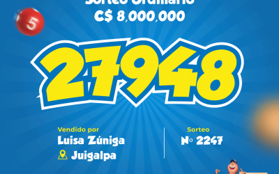 La suerte no se va de Juigalpa otra vez con 8 millones de córdobas