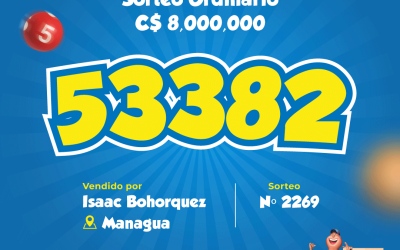 Managua celebra ganador de 8 millones de córdobas