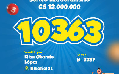 La fortuna sonrió a Bluefields con el premio mayor