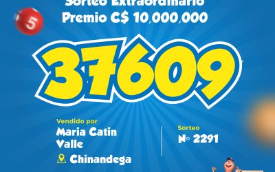 El premio mayor llega hasta Chinandega con 10 millones de córdobas