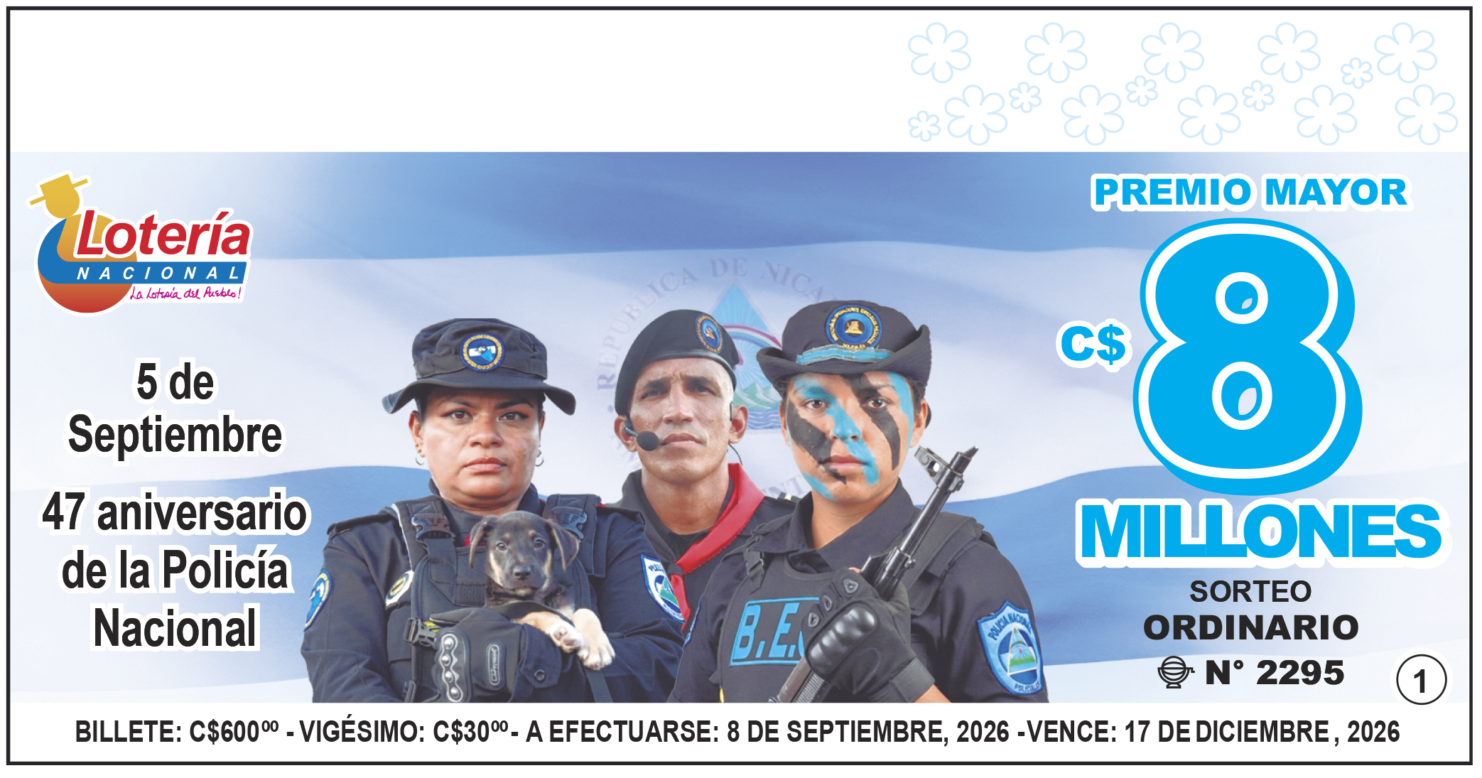 2295 Aprobado - Sorteo Ordinario 8 millones